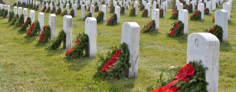 Wreaths on graves