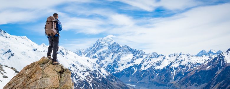 Man on mountain